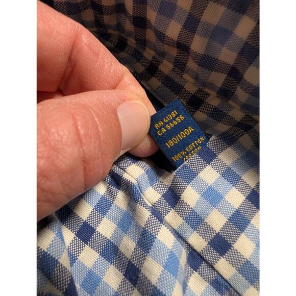 Ralph Lauren "BLAKE" collared shirt, L, Blue checkered - Picture 10 of 10